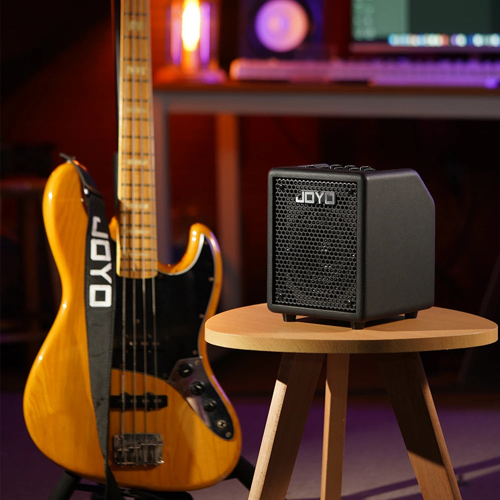 JOYO BA-30 VIBE CUBE Micro Bass Amp 30W Dynamic Power 200Hz-2000Hz Mid Freq Control OTG Bass Amp for Live Stream & Outdoors