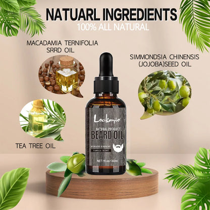 4pcs Scented Beard Oil Set - 30ml