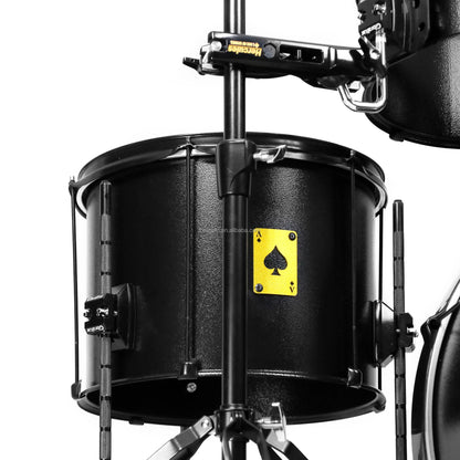 Beatello ACE Of SPADES Professional Drum Set With ABS Special Bass Drum Head Enhancer - Percussion Instrument (Metal Power Drum Set)