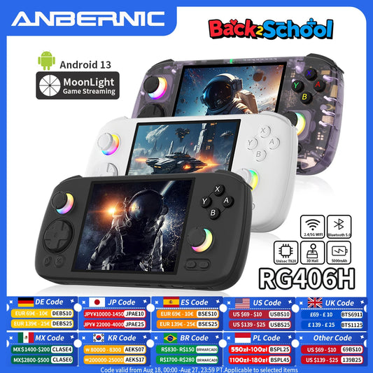 ANBERNIC RG406H Handheld Game Console | 4" IPS Multi-touch Screen
