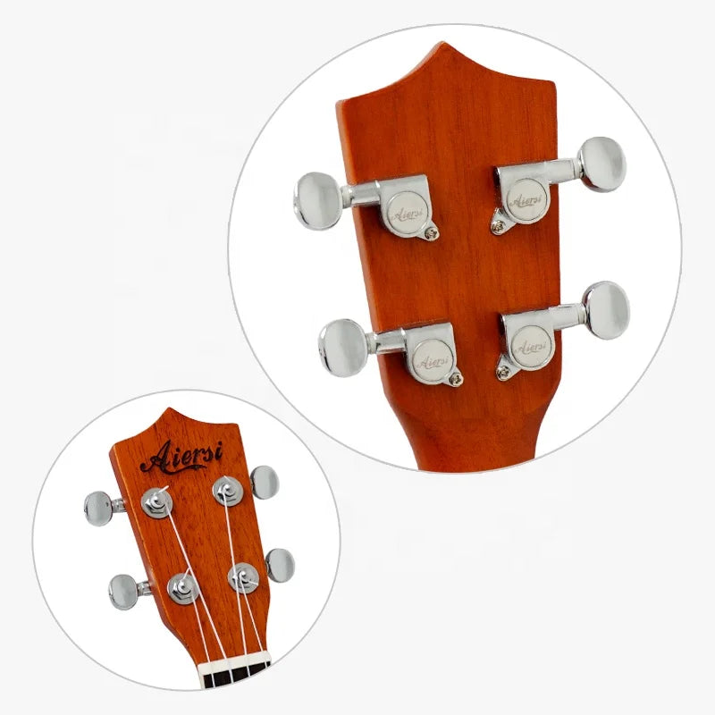 Wholesale Price F Hole 24 Inch Concert Ukulele Metal Body Resonator Ukelele Hawaii