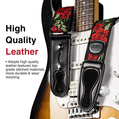 LEKATO LGS Guitar Strap with 6 Picks 2 Locks