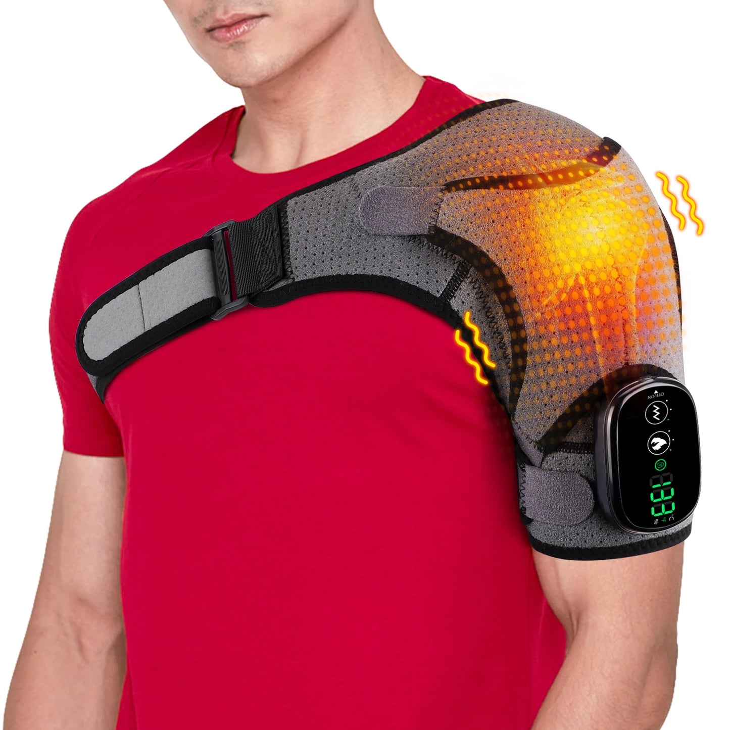 Electric Physiotherapy Pain Relief Heating Pad | Shoulder Vibration Massager