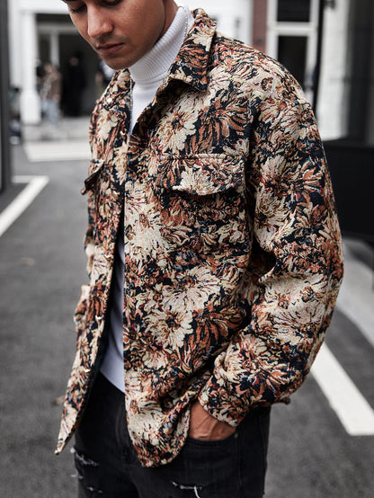 Men's Floral Jacket Korean Edition