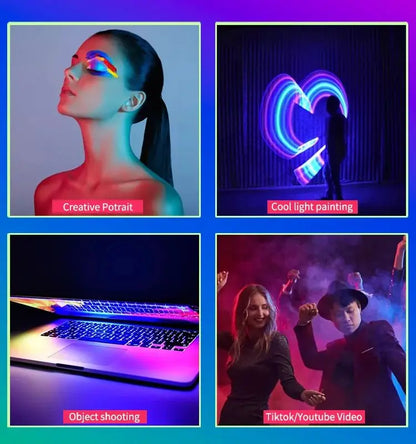 3000K-6000K LED RGB Handheld Light with Rechargeable Battery | Photo/Youtube/TikTok