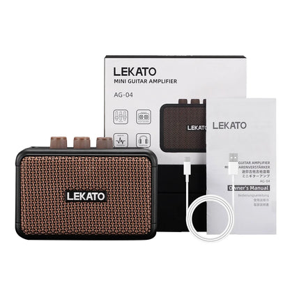 Lekato Guitar Amplifier AMP Dual Speakers with Clean Overdrive Effect