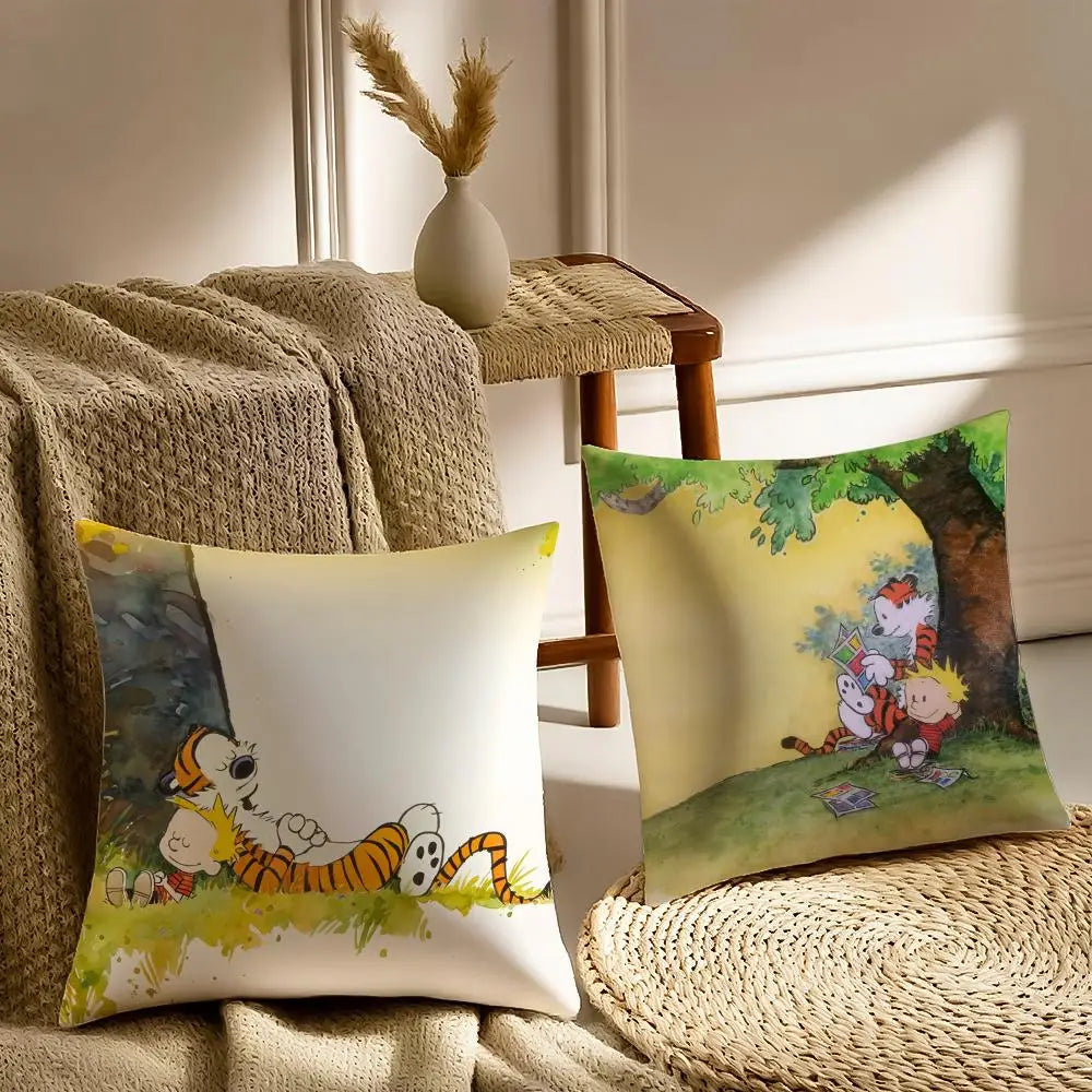 Comic Calvin and Hobbes Cushion Cover