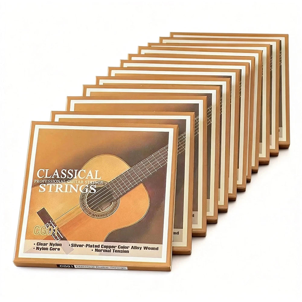 Classical Guitar Strings - Nylon Core Basses - Silver-Plated Copper Alloy Wound - Normal Tension / 6-string set  (028-043)