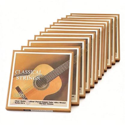 Classical Guitar Strings - Nylon Core Basses - Silver-Plated Copper Alloy Wound - Normal Tension / 6-string set  (028-043)