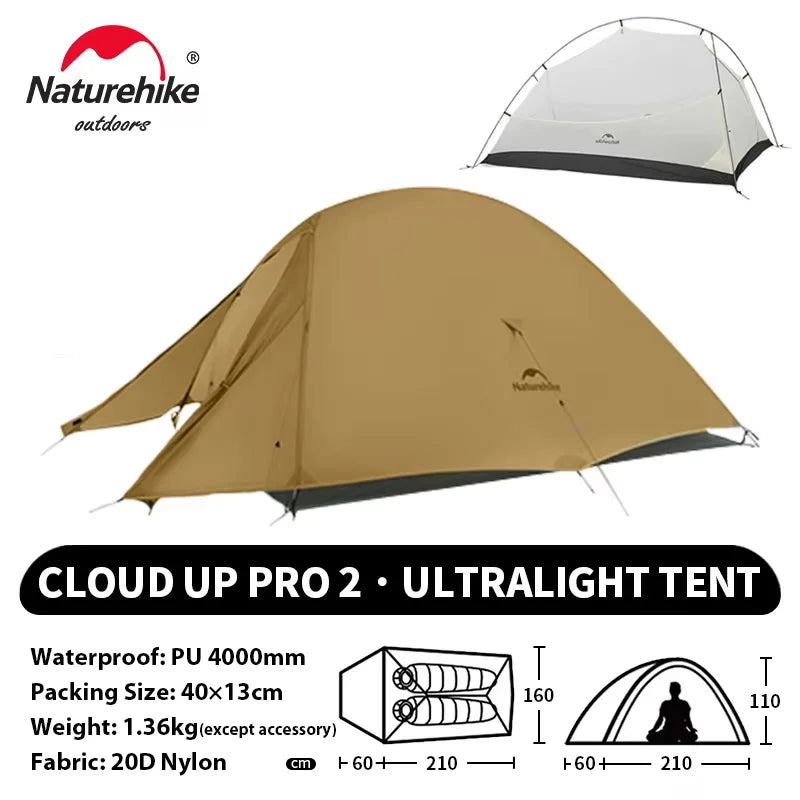 Naturehike Cloud Up 2 People Ultralight 20D Camping Tent