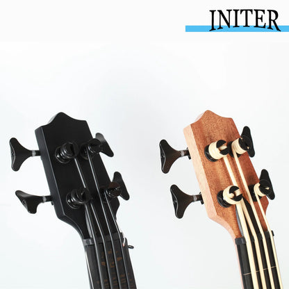 INITER UBass 30" Yukri fretless/fretted Mahogany Bass Ukulele with Belcat EQ