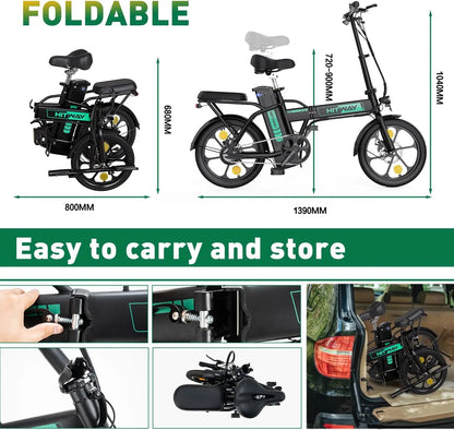 Electric Foldable City E-Bike | 36V/10.4Ah Lithium battery /electric mileage can reach 35-70k