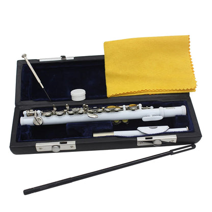 SLADE 16 Holes Piccolo C Key Multicolor Silver White Copper Blow Pipe -  with Accessories