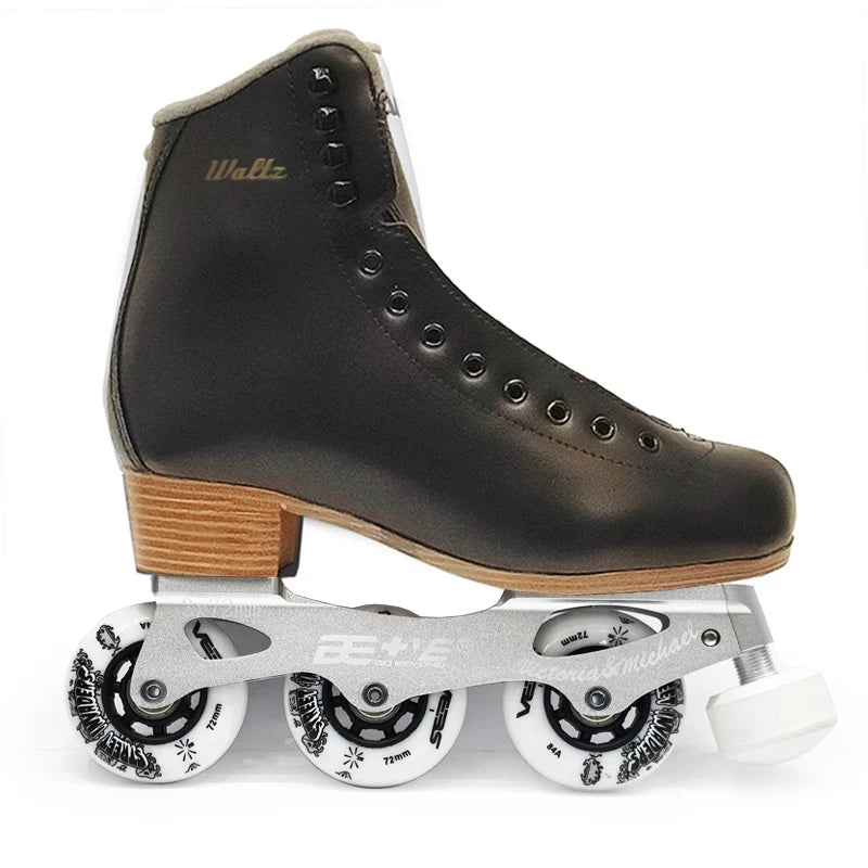 Professional Unisex 3 wheels Inline Figure Skates