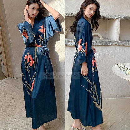Women's Long Bathrobe Kimono