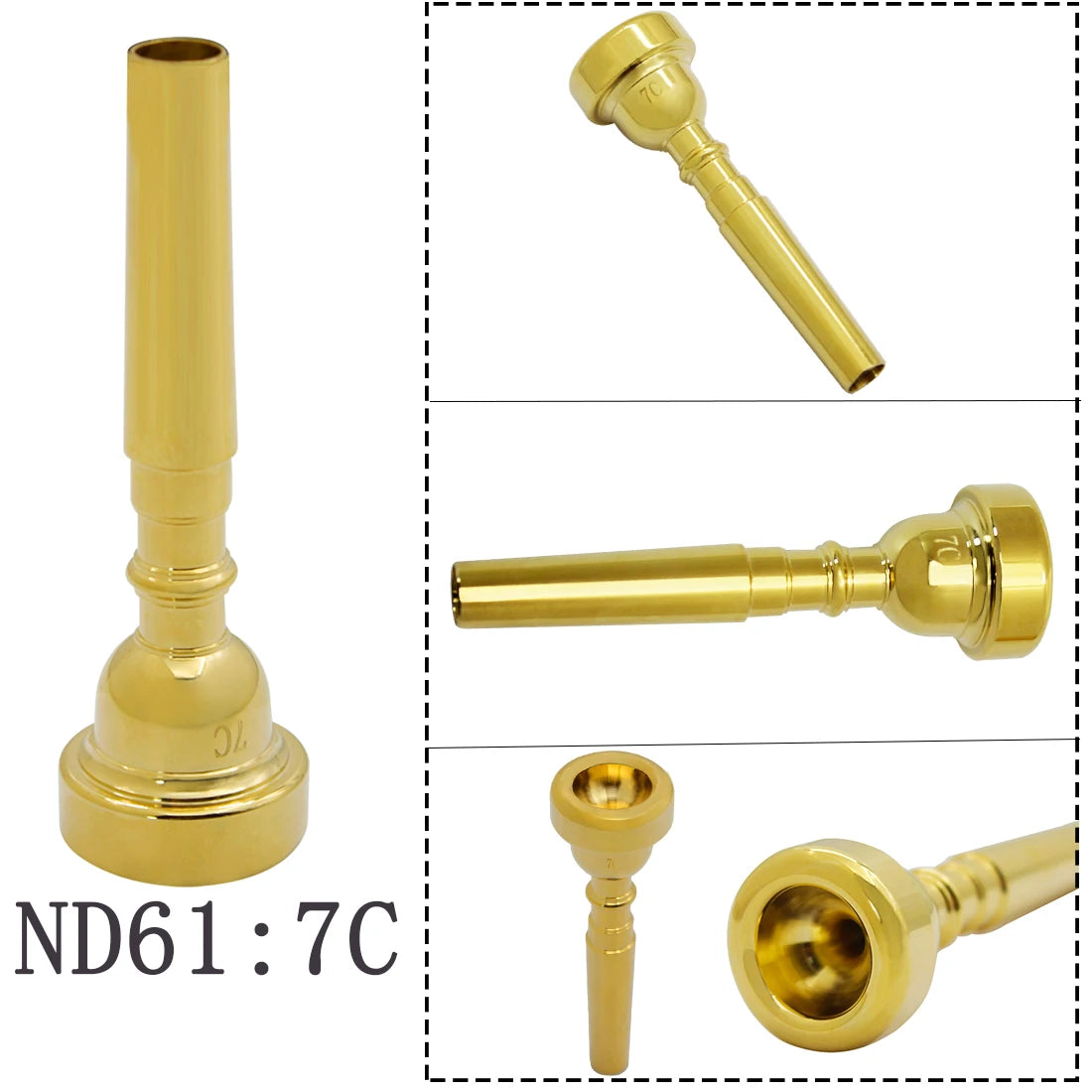 SLADE Brass Instrument Trumpet Mouthpiece Multiple Choice Options Available for Trumpet/Youth Trumpet/Horn/Cornet/Trombone