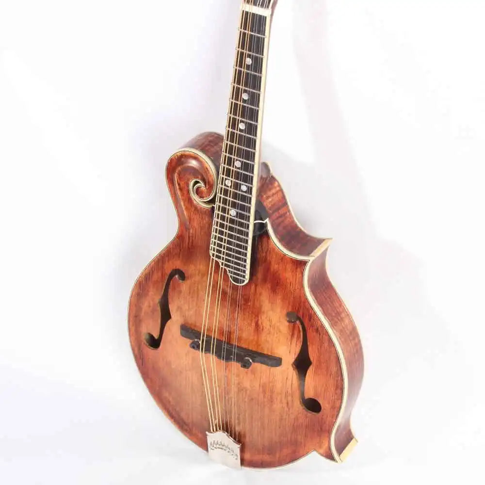 One Piece Solid Wood Handmade F Style Mandolin With Bag