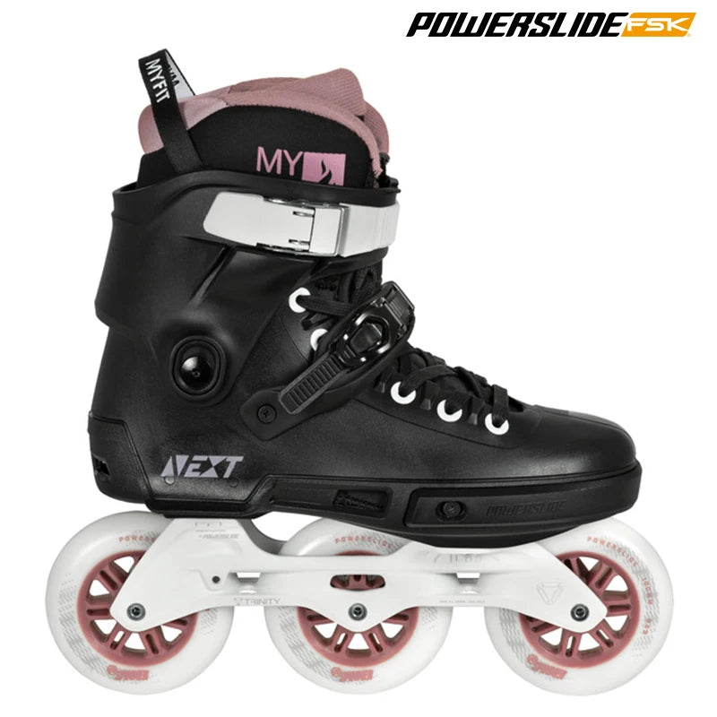 Powerslide NEXT Trinity Inline Skates – Professional Freeride Roller Blades for Street, Racing & Urban Skating with 3/4 Wheel Setup