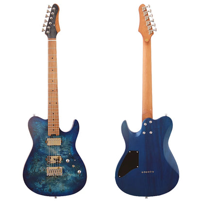 39" High Glossy, Solid Okoume Body, Roasted Maple Neck Electric Guitar