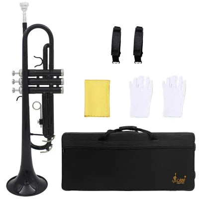 SLADE Trumpet Bb B Flat Trumpet Brass Multicolor Classic Material Monel Piston Professional Wind Instrument With Accessories