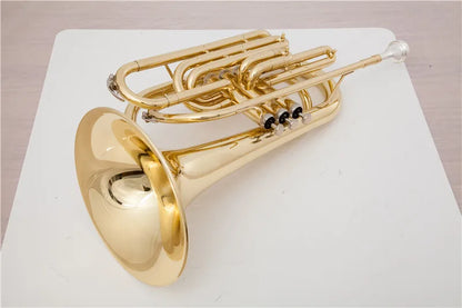Professional Grade Bb Alto Alloy Trombone  - Band Instrument Descending B-KEY (Marching Trombone)
