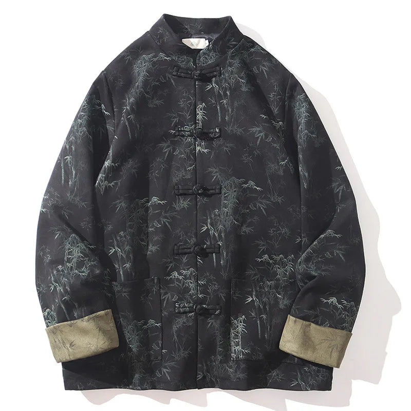 Men's Deerskin Velvet Tang Suit Hanfu Jacket