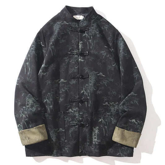 Men's Deerskin Velvet Tang Suit Hanfu Jacket