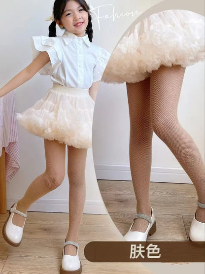 Girls's Sparkling Rhinestone Fishnet Pantyhose Tights