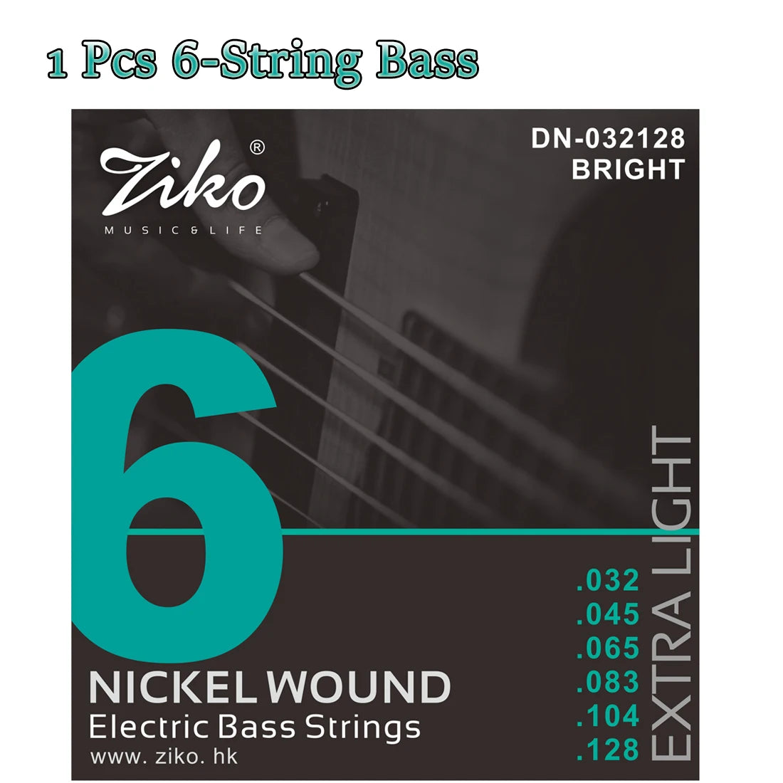 ZIKO  4/5/6  Carbon Steel Hexagonal Alloy Electric Bass Strings - 5/10 Set