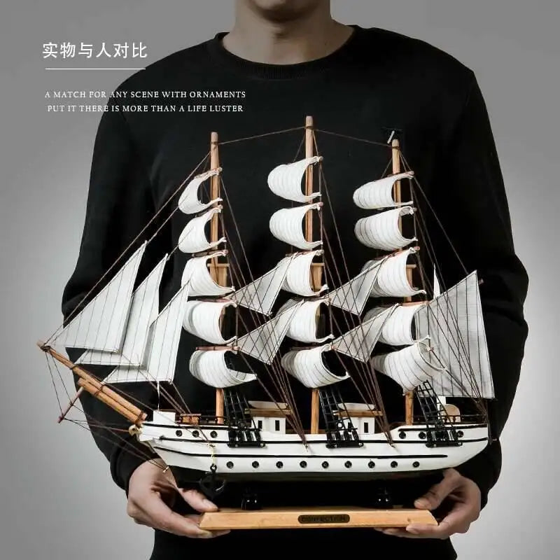 Lifelike Miniature Wooden Pirate Saig Ship Model