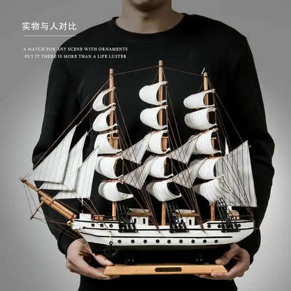 Lifelike Miniature Wooden Pirate Saig Ship Model
