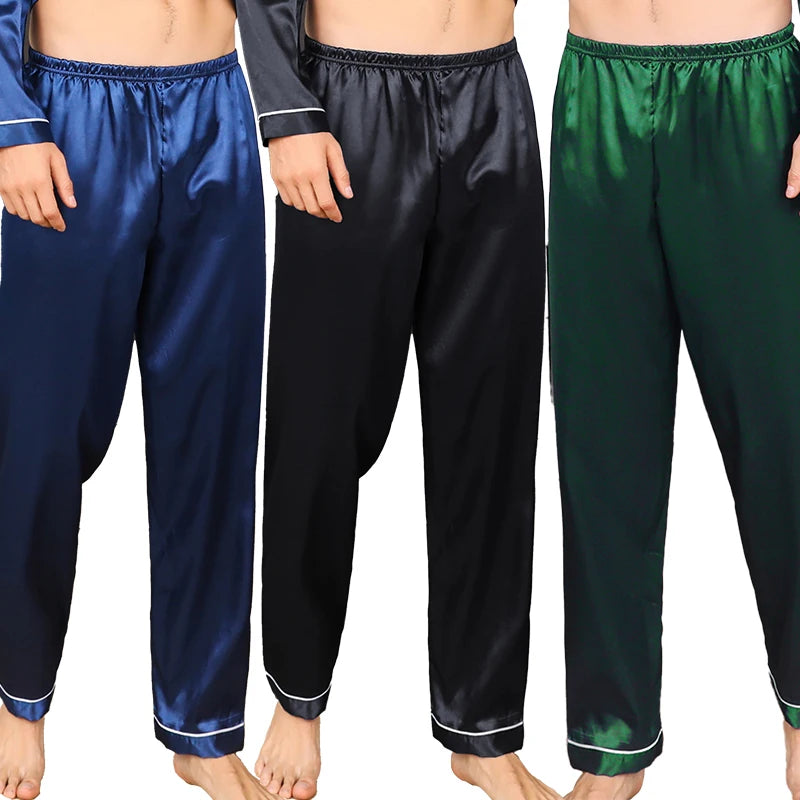 Men's Comfortable Loose Breathable Ice Silk Sleeping Pants