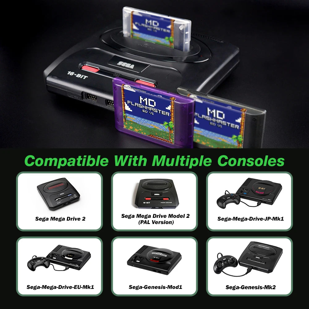4000 in 1 Mega Drive Master System Game Console |V1 With 8GB TF Card MD Game Card For SEGA Genesis