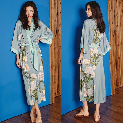 Women's Long Bathrobe Kimono