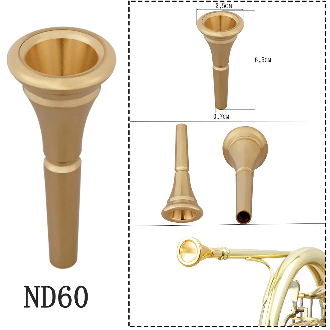 SLADE Brass Instrument Trumpet Mouthpiece Multiple Choice Options Available for Trumpet/Youth Trumpet/Horn/Cornet/Trombone