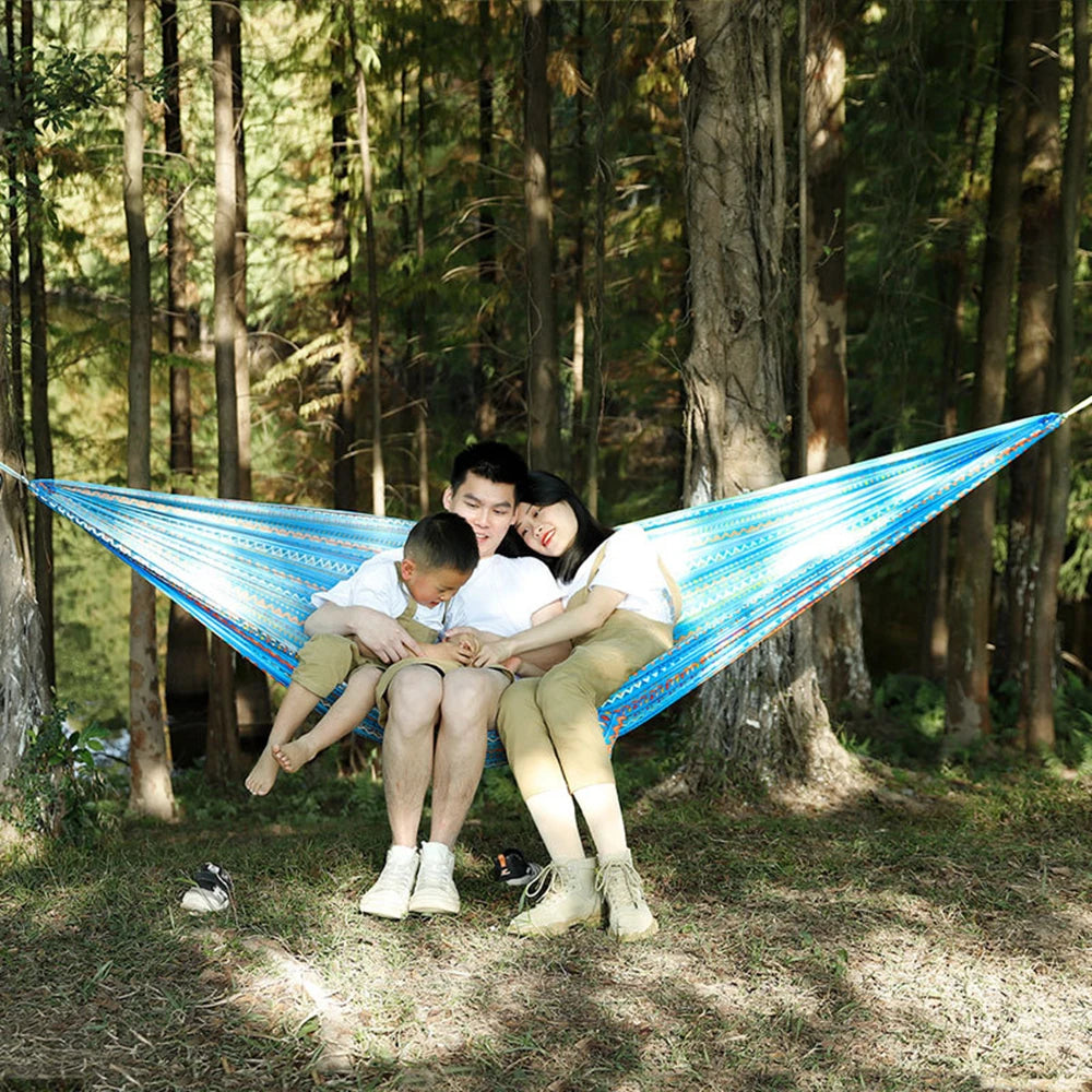 Portable Quick Open Parachute Double Camping Hammock