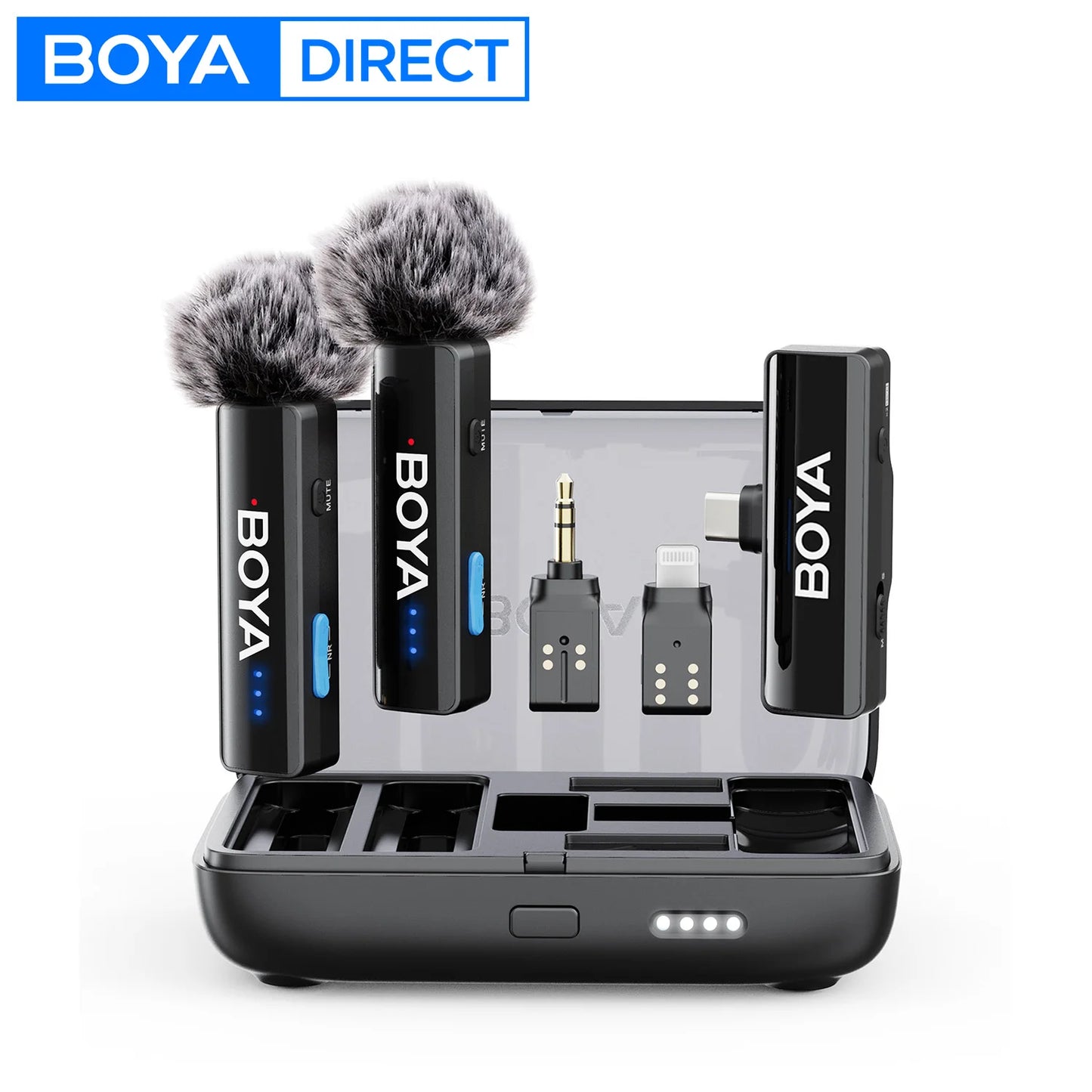 2 Wireless Lavalier Microphone | Ideal for iPhone/Android/DSLR Cameras/Gaming/Youtube