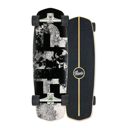 CX4 Land Surfboard Surfskate, Pedal-Free Surf Training Skateboard for Beginners