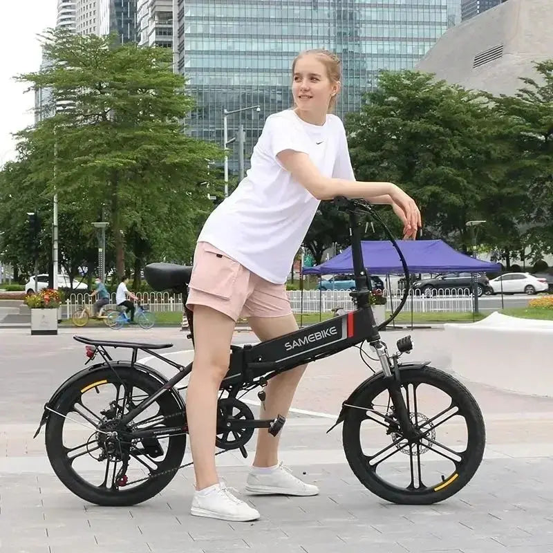 Samebike 20", 350W Brushless Motor,  Aluminum Alloy Folding Frame E Bike- 48V10.4AH Battery