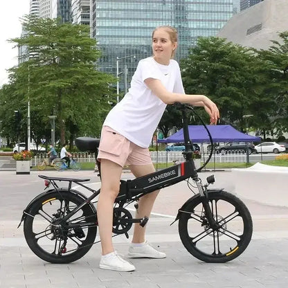 Samebike 20", 350W Brushless Motor,  Aluminum Alloy Folding Frame E Bike- 48V10.4AH Battery