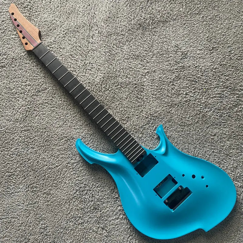 DIY Guitar Kits | Unfinished 24 Frets Roasted Maple Neck, 4 Color Chambered Aluminum Gloss Body