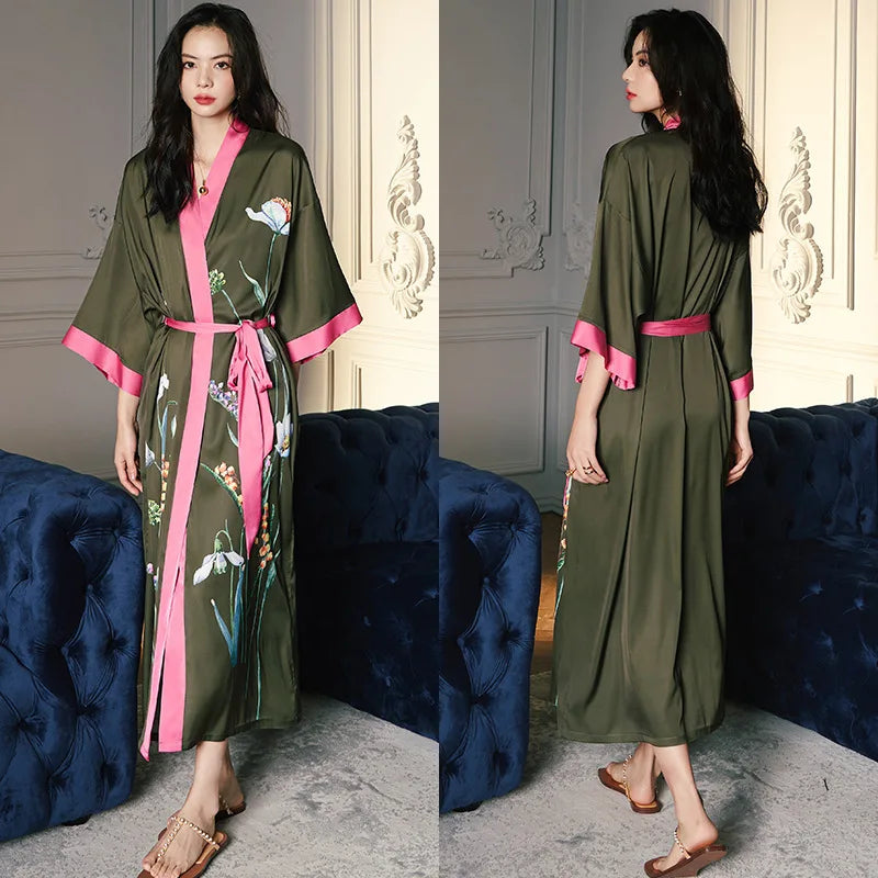 Women's Long Bathrobe Kimono