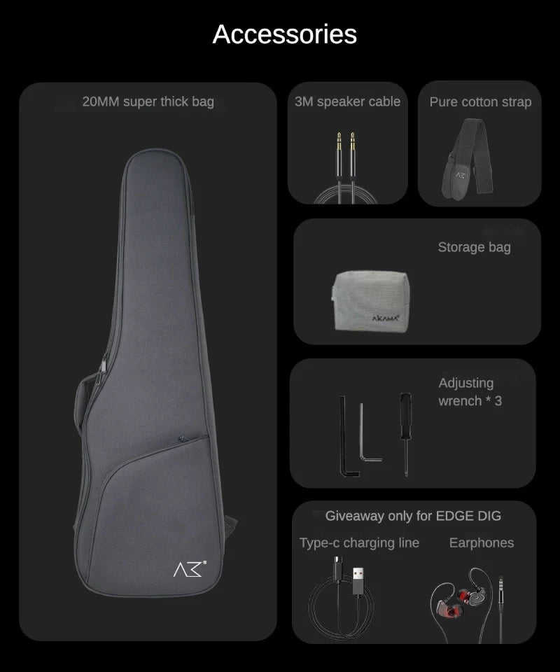 [Incl. Taxes] 37″ Professional Intelligent Electric Guitar with Effects for Beginner Adult Kid Children Smart Travel Guitar