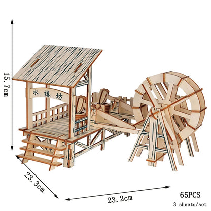3D Chinese House Wooden Puzzle