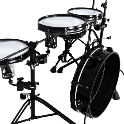 JBK Professional Percussion Low Frequency Full Sizes 5 Piece Drum Set - Portable Tablet Pads
