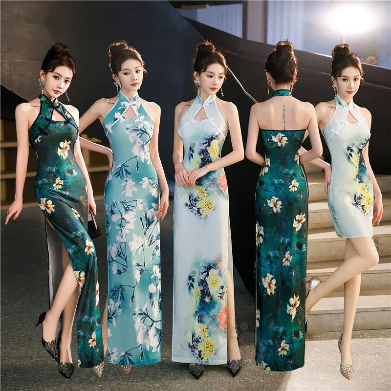 Women's  Chinese Vintage  National Cheongsam Dress