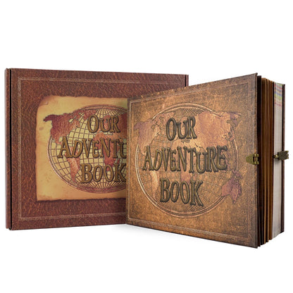 DIY Our Adventure Book Leather Photo Album - 180 Pages