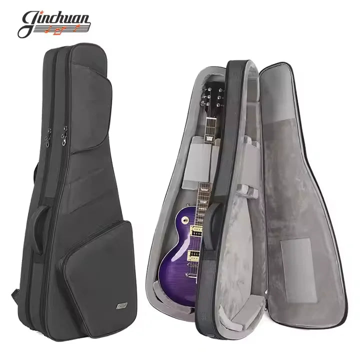 Premium Padded Oxford Gig Bag For Two Electric Guitars Portable With EVA & Nylon