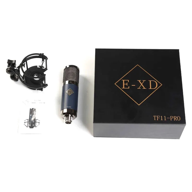 TF11-PRO Pro Studio Mic 34mm Gold Diaphragm  -32dB/16dB Noise | 130dB SPL | Cardioid  48V Phantom for ASMR/Streaming/Recording