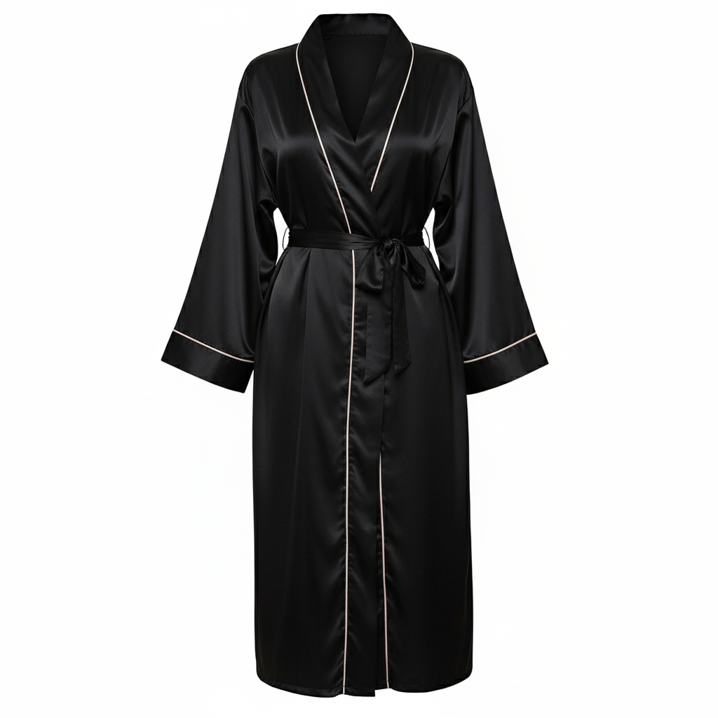 Women's Silk Satin Kimono Nightgown